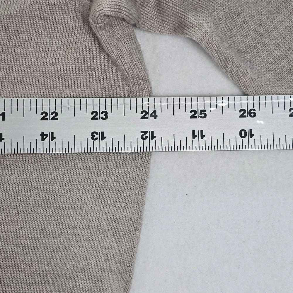 Joseph Abboud Mens 2XLT Extra Fine Merino Wool Quarter‎ Zip Sweater Taupe Tall
